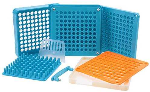 Capsule Filler Manual Capsule Filling Machine 100 Holes Professional Manual Capsule Filling Tool for Size 000, 00, 0, 1, Capsule Filling Machine Size 1 Empty Gel Capsules(1#)