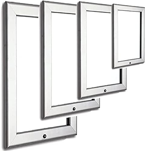 Aluminium Silver Lockable Outdoor Snap Frames/Poster Holder A1, A2,A3 & A4 SIZE (A4 (210x297))