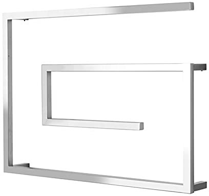 WPHH Radiatore Scaldasalviette Elettrico Accessori da Bagno Portasciugamani Elettrico in Acciaio Inossidabile, Moderno Scalda Asciugamani A Parete in Lucidato A Specchio, 75W,Hardwired