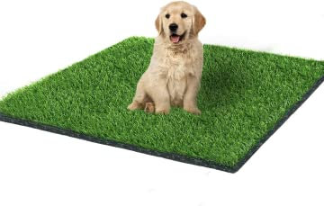 SSRIVER Erba Artificiale Tappeto Erboso per Cani e Zerbino in Erba Tappetino per Interni ed Esterni Tappeto Erboso per Erba Finta per Cani Area per Addestramento Vasino Decorazione(XL:100 x 80cm)