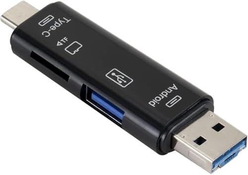 5 in 1 Micro SD Card Reader Adapter Type C Micro USB SD Memory Card Reader Compatible with MacBook Laptop USB 3.0 SD/TF OTG Card Reader