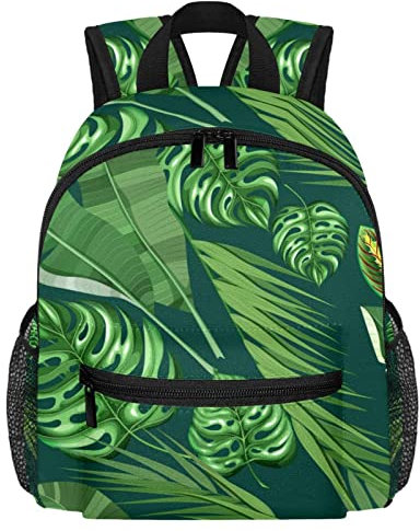 Kleine Rucksack-Geldbörse für Damen, lässiger Reise-Tagesrucksack,Bananenbaum, Palme, grün, tropisch,Outdoor-Rucksack Mini-Rucksack