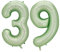 Guoguonb Globo gigante de helio inflable de 40 pulgadas, número 39, globos de helio, diseño personalizado, para el día conmemorativo, decoración de cumpleaños (verde sandía)