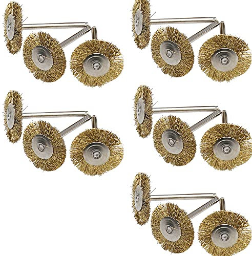 BomDog Roue de Polissage, Jeu de 15 Roues de Brosse Métallique, Kit D'Accessoires de Polissage de Brosse Métallique Multifonction Avec Tige de 3 Mm Pour L'Ébavurage, Le Meulage Et Le Polissage/A/T T