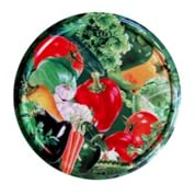 10 X JAM JAR CAP LIDS TWIST OFF/ 82mm. IDEAL FOR ANY TYPE OF PRESERVES,HONEY,JAM,MARMALADE,CHYTNEYS,THE LIDS ARE ACID PROOF, (Green Patern)