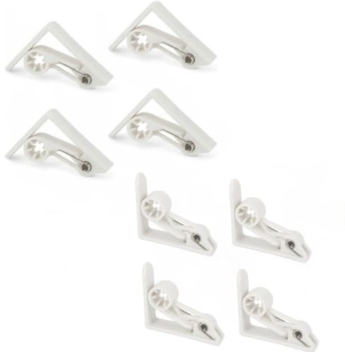 GUTEINTE Fermatovaglia in plastica, Tovaglia Clip Trasparenti, Resistente e Robusta, per Tavoli Esterni Feste in Giardino Terrazzo Barbecue Picnic (8, Bianco)