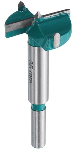 QUARKZMAN Forstnerbohrer 35mm Runder Griff aus Kohlenstoffstahl, Länge 78mm Universelle und Hochwertige Holzbohrer, Blaugrün