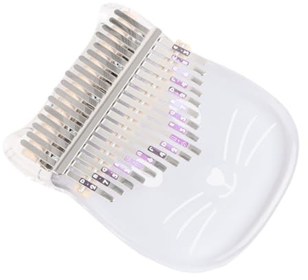 Vaguelly Kristall Daumenklavier Katze Transparent Acryl Tasten Daumenpiano Mit Notenaufklebern Für Anfänger Junge Mädchen Jugendliche Musikinstrument Geschenk