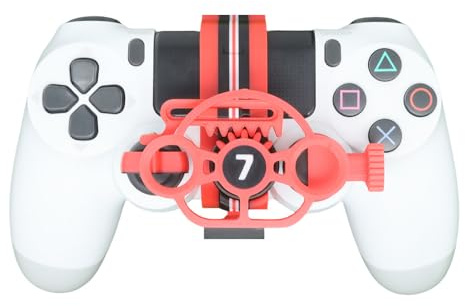 Controller Mini Steering Wheel For PS4 Game Controller, 3D printing Wheel Auxiliary Controller Game Joystick Simulator Gamepad Racing Games (Blue)