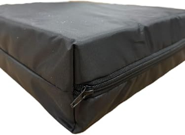 AR KomFortKing Memory Foam Seat Pad, Wheelchair Cushion, 40.6cm x 45.7cm x 10.2cm, Waterproof Black Cover (Black, 22 x 24 x 4)