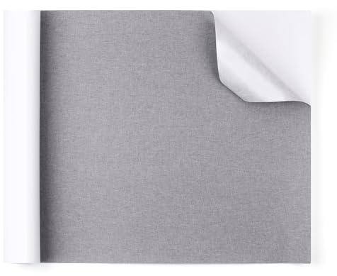 Ryebme Reparaturflicken aus Leinen, Dunkelgrau, 43 x 200 cm, selbstklebendes Klebeband für Polster, Sofa, Canvas-Tasche, Möbel