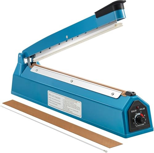 CROWNSHOP 300MM 12 Impulse Heat Sealer Portable Manual Food Film Sealing Machine Pressure Sealing Machine for Plastic Bag