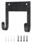 KAHDGSS Sturdy Metal Ironing Board Hook Ideal for Bedrooms Laundry Rooms Or Storage Areas Ironing Board Hanger Black Ironing Board Hook