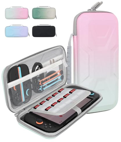 Carry Case for Nintendo Switch 2(2025),Shockproof Protective Hard Case,Portable & Durable Large Capacity Storage Travel Case,Compatible with Console & Accessories (10 G SL, Pink Gradient, NS2)