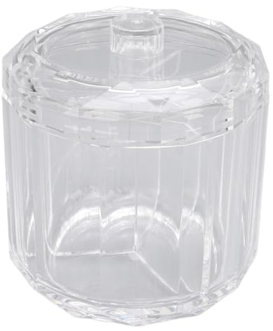 Pour le support de coton-tige - transparent, épreuve de poussière, étanche - 3 compartiments séparés - pour le stockage des boules de coton