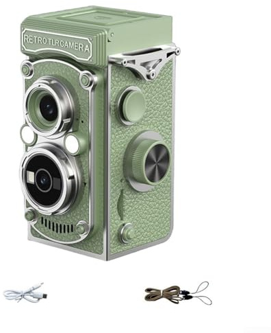 Appareil photo numérique rétro CCD, enregistreur vidéo Vlog pour campus, haute définition Capture Life Caméra de photographie vintage (gr-een)