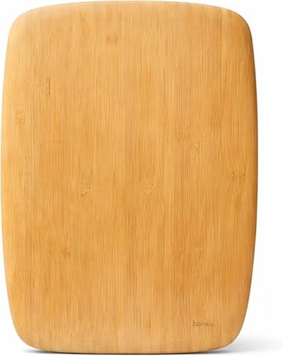 DIVCHI Bamboo Cutting Board Wooden Chopping Board for Kitchen Durable Round Edge Bread Vegetable & Food Prep Boards (Large)(38L x 28W CM)
