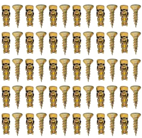 6×14mm Short Expansion Screw Set,Door Anchor Repair Kit, Cabinet Hinge Restoration, Short Screws for Thread Repair, Fixing Loose Wardrobe Doors, Kitchen Cupboard Maintenance（100Pcs）