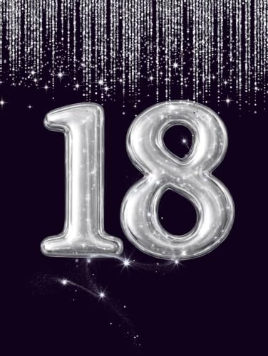 Gästebuch 18. Geburtstag | Elegantes Hardcover mit 100 Seiten für Glückwünsche und Fotos.: Erinnerungsalbum in Dunkelblau mit silbernem Design, ... Dekoration für eine besondere Feier.