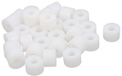 sourcing map 30 Stk Runde Abstandshalter aus Kunststoff Isolierung Spalte Support Distanzrohr Weiß 12 x 8 mm DE de