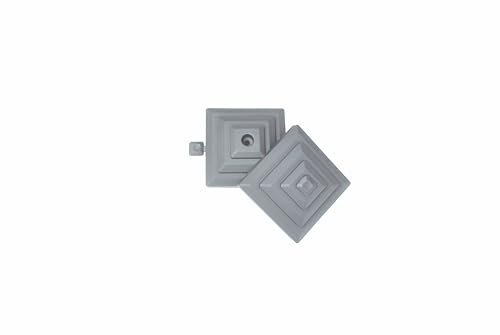 Proops 10 x Linic Plastic Fence Post Caps for 2x2 (60mm) Post, Rot Proof (GT0076). UK Made. Free UK Postage (Grey)