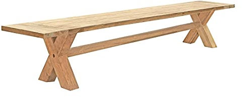 OUTLIV. Dublin 3-Sitzerbank 180 cm Teak Recycelt, rustikale Gartenbank für Ihren Außenbereich