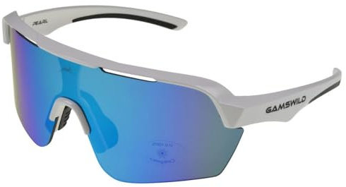 Gamswild WS7138 Fahrradbrille - Sonnenbrille - schnelle Rennradbrille - bruchsichere Polycarbonatgläser mit 100% UV400 Schutz – 32 g