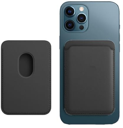 Magnetic Wallet Phone Card Holder, Mag-Safa Wallet for iPhone 15 Pro Max/15 Pro/15 Plus/15, for iPhone 14 Pro Max/14 Plus/14 Pro/14, for iPhone 13 Pro Max/13 Pro/13 iPhone 12 Series, Black (Black)
