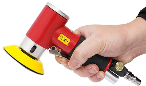 Exzenter-Poliermaschine mit 30 Schleifpapier,Pneumatische Poliermaschine, Poliermaschine,Es wird in der Stahlblech- und Metallwarenindustrie zum Entfernen von Schweiß- und Rostflecken (Rot)