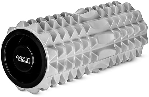 4FIZJO Faszienrolle aus EVA-Schaum, Ø 14 cm, Länge 33 cm, Walze mit Spikes, Sehr leicht, langlebig & Hart, Massageroller, Selbstmassage von Triggerpunkten, Anti-Stress, Muskellösung, Farbe: Rosa