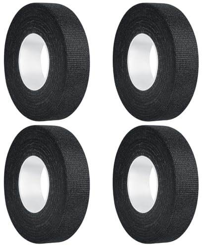 AiQInu Nastro Isolante Nero, 4 Rotoli (19mm x 15m), Nastro in Industriale, Robusto ed Autoadesivo, Ottimo per Attività e Riparazioni Domestiche di fai da te, Elettriche, Automobilistiche