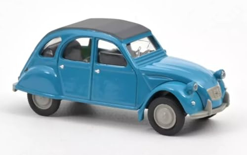 OPO 10 - Voiture Miniature Compatible avec Citroën 2CV échelle 1:64 3 inches 7,5cm Norev - Bleu Pétrel 191027