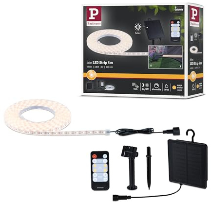 Paulmann Solar LED Strip 5m warmweiß Fernbedienu. 1xAkku 18650 1500 mAh schwarz 71193