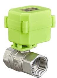 PVTLCYBI Elektrischer Kugelhahn, Edelstahl-Kugelhahn mit Antrieb, 1/2 Zoll, 3/4 Zoll, 1 Zoll, IP65, motorisierter Kugelhahn, Wasserventile, AC/DC, 12 V, 24 V, 220 V(3/8)