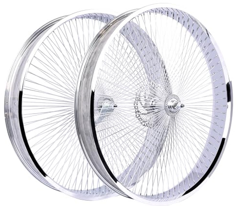 Tracer Beach Cruiser Mirror Electroplating Fat Tire Bike Rims -26''/29'' Lightweight Aluminum Alloy Rims, Stretched Chopper Bikes Rim Sets Chrome (26inch 95mm Single-Speed)
