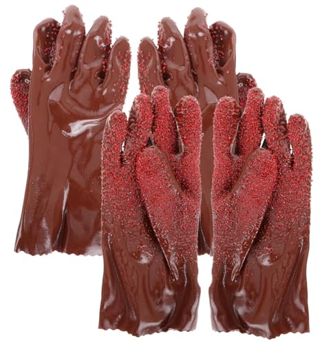 HOMSFOU 2 Paar Wiederverwendbare Drainagehandschuhe aus Pvc Robuste Rohrhandschuhe in Schlangenform für Professionelle Klempner und Poolreinigung