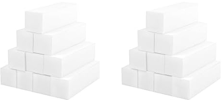 Xnuiasqe Lot de 20 blocs de ponçage blancs pour vernis à ongles - Bloc de polissage des surfaces - à ongles - Outil de manucure