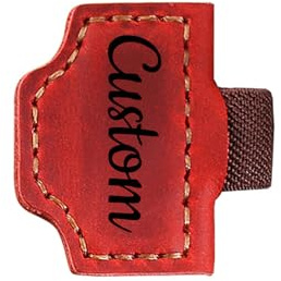 Personalisierte Magnetische Lesezeichen aus Leder mit Stifthalter, Individuelles Lesezeichen mit Eingraviertem Namen Initialen, Geschenke für Bücherliebhaber, Leser und Reisende (Rotwein)