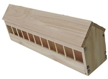 Ｚｉａｌｏｆｉ Futtertrog für Tauben Als Futterrinne Und Futterautomat EIN Langlebiger Vogelfutterspender Aus Holz Der Futterabfall Reduziert für Den Einsatz in Tau, 60cm