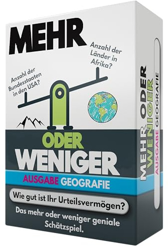 More or Less Mehr Oder Weniger Kartenspiel | Ausgabe Geografie