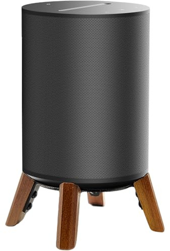 Support en bois véritable compatible avec haut-parleur Sonos Era 100, trépied de bureau pour un meilleur son de haut-parleur, support stable en bois robuste pour haut-parleur intelligent compatible