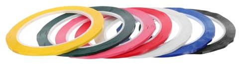 FUNOMOCYA 7 Rolls High Temperature Resistant Colored Striping Tape for Whiteboard Multi-color Adhesive Labeling Tape for Industrial Marking Craft Identification Classroom and Office Use