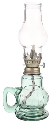 Angoily Retro Einfachem Aufbau Petroleumlampe mit Verstellbarer Flamme aus Glas und Vintage Stil für Zuhause und Wohnzimmer