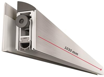 Gedotec Absenkdichtung für Glastüren - automatische Absenkdichtung selbstklebend - Türdichtung 1030 mm - Zugluftstopper APPLIQUE GLASS - Türbodendichtung extra starkes 3M Klebeband - Glastürdichtung