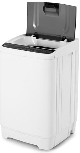 Fully Automatic Washing Machine with Drain Pump, 3.5 KG Washer & Spin Dryer Portable For Dorms Apartments College Rooms(8 Program, 6 Water Levels)[Energy Class A+]