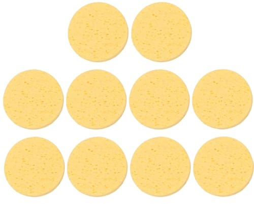 Zerodeko 10pcs Makeup Removal Sponges for Face Cleansing, Natural Cellulose Sponge Material, Removes Excess Oil and Impurities, for Daily Makeup Removal and Skincare