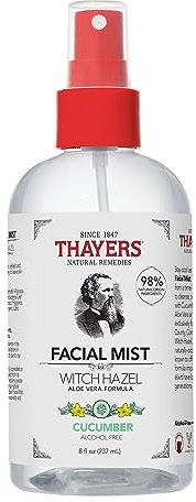 Thayers Mildes Hamamelis Gurke Gesichtswasser-Spray mit Bio Aloe Vera – strahlkraft & verengt poren - ohne tiergrausamkeit - ohne alkohol - vegan - 98 % natürliche inhaltsstoffe - 237 ml