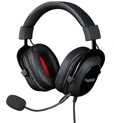 Konix Drakkar Casque Pro Gaming Filaire Bodhran pour PC - Haut-parleurs 53 mm - Microphone Amovible - Câble 2,5 m - Noir