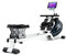 Capital Sports Flow Rudergerät - Wasserrudergerät mit 80 cm Gleitbahn, Rudergerät Wasser Widerstand: 6 Stufen/max. 14 Liter, platzsparend, Trainingscomputer, Tablethalterung, weiß