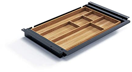 Eisnhauer® Unterbau-Schublade Grip M, für Büromaterial & Utensilien, ca. 42,5 x 26,5 x 3,7 cm (Schwarz)